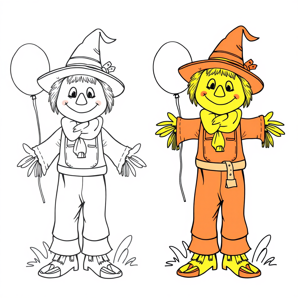 Friendly_scarecrow_greeting_party_guests_lineart_0001