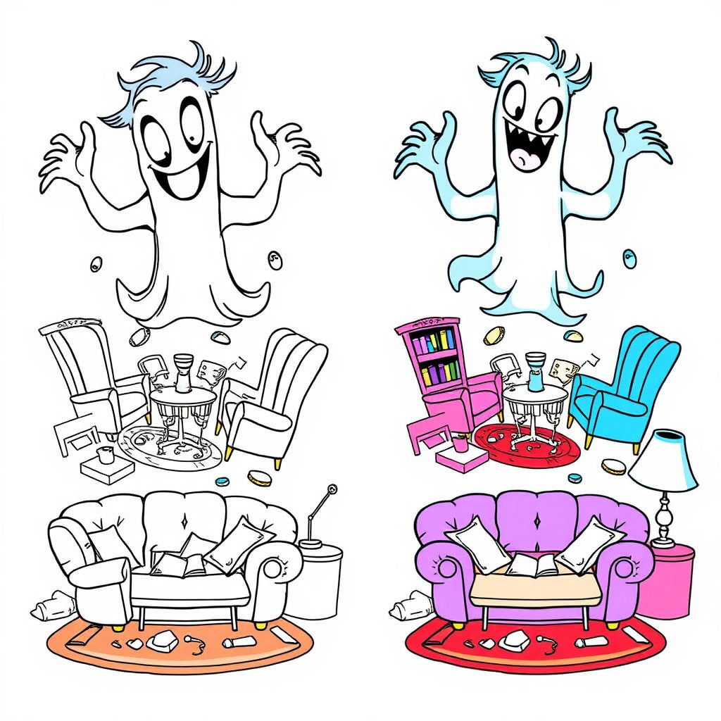 Mischievous_poltergeist_rearranging_furniture_lineart_0001